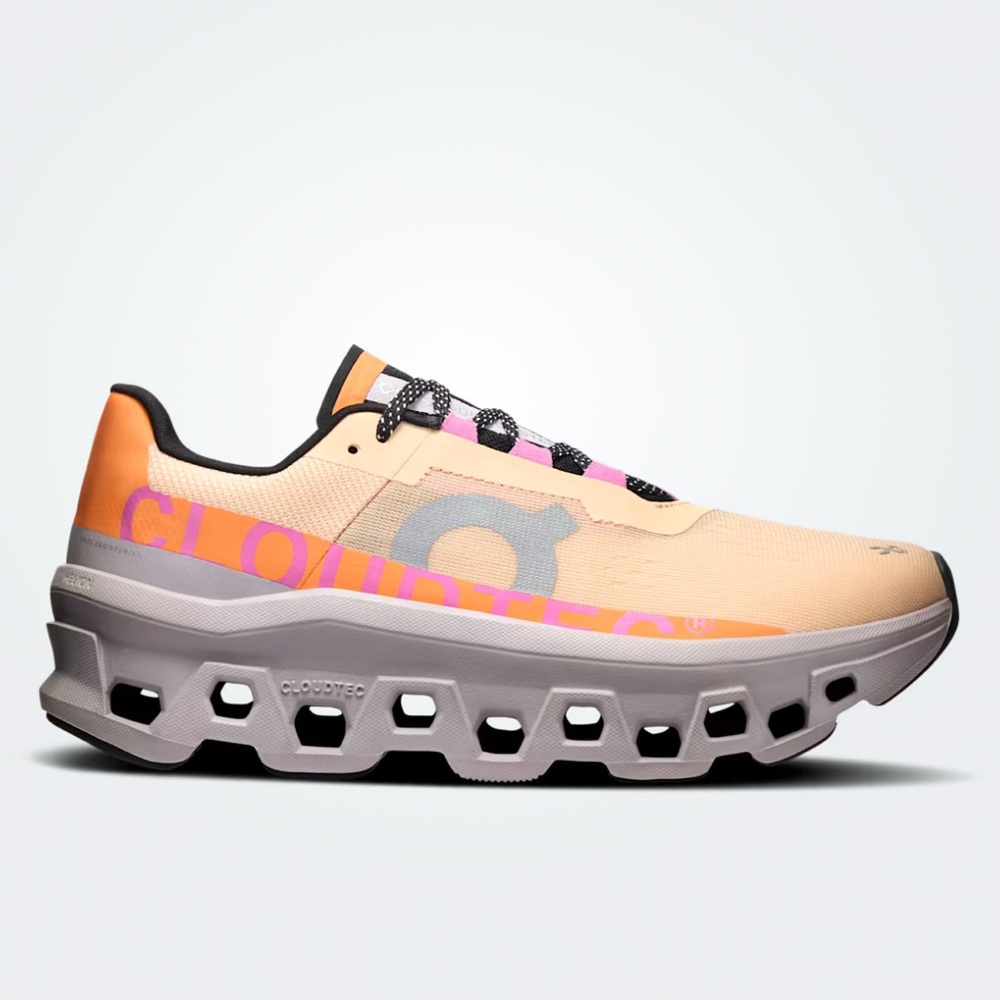 On Running Women's Athletic Shoes in Peach and Coral